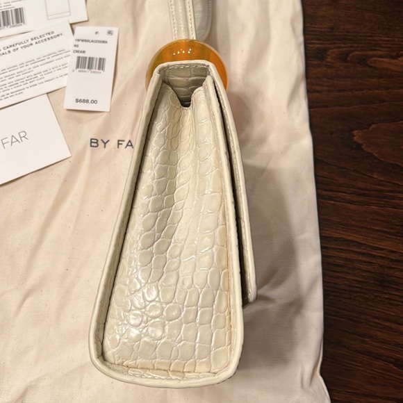 By Far Croc Embossed Leather Ball Bag - Picture 8 of 13